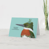 Green Kingfisher Kompliment Card/Freundschaft Karte (Vorderseite)
