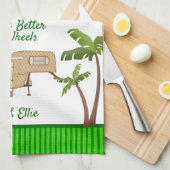 Green Kitchen Trailer Handtuch Camping Sprichwort (Viertel Falte)