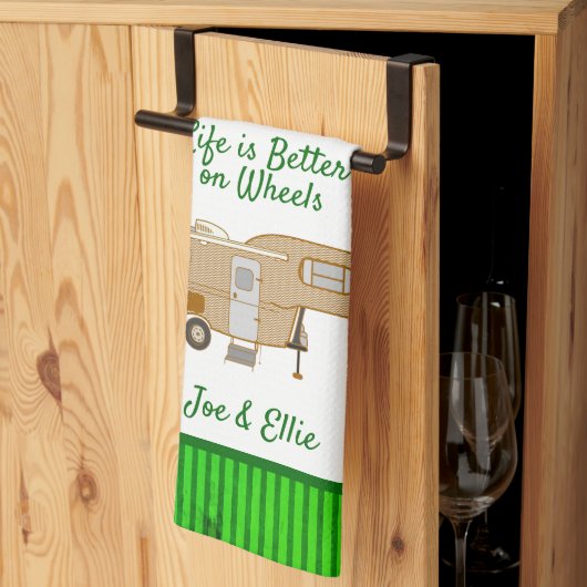 Green Kitchen Trailer Handtuch Camping Sprichwort (Drittel gefaltet)