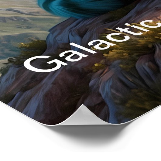 Green Kittens Galactic Adventures Poster (Ecke)