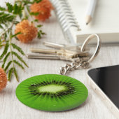 Green Kiwi Frucht Fresh Slice Schlüsselanhänger (Seite)