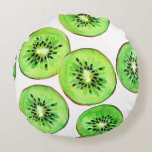 Green Kiwi Fruchtwasser-Set Rundes Kissen