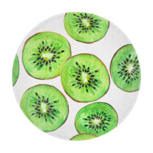 Green Kiwi Fruchtwasser-Set Schneidebrett (Vorderseite)