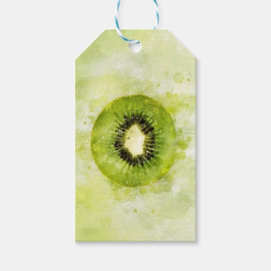Green Kiwi Gift Tag Geschenkanhänger (Vorderseite)