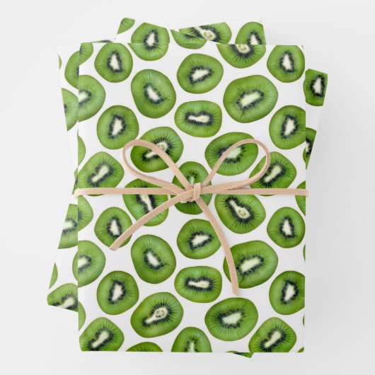 Green Kiwi Muster Geschenkpapier Set (Beispiel)