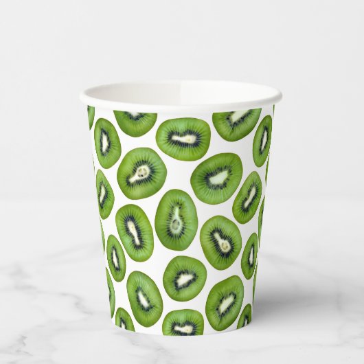 Green Kiwi Muster Pappbecher (Links)