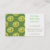 Green Kiwi Nutritionist Visitenkarte (Rückseite)