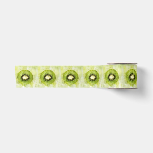 Green Kiwi Ribbon Satinband (Vorderseite)