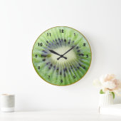Green Kiwi Wand Uhr mit Zahlen (Zuhause)