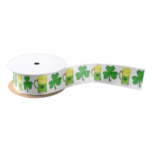 Green Kleeblatt Beer Tasse St. Patrick's Day Satinband