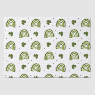 Green Kleeblatt Boho Rainbow St.Patrick's Day Seidenpapier