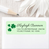 Green Kleeblatt Closing Irish Return Address Label (Insitu)