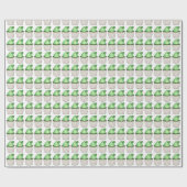 Green Kleeblatt Clover Cupcake St. Patrick's Day Geschenkpapier (Flach)