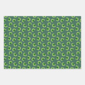 Green Kleeblatt Clover Leaf St Patricks Day Geschenkpapier Set (Vorderseite 2)