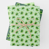 Green Kleeblatt Clover Leaf St Patricks Day Geschenkpapier Set (Beispiel)