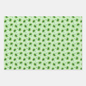 Green Kleeblatt Clover Leaf St Patricks Day Geschenkpapier Set (Vorderseite)
