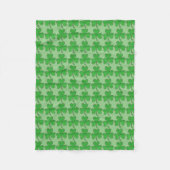 Green Kleeblatt Clover Lucky St. Patrick's Day Fleecedecke (Vorderseite)