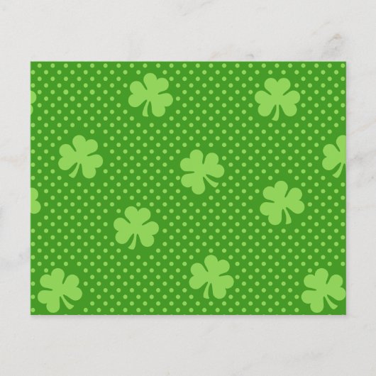 Green Kleeblatt Clover Pattern St. Patricks Day Flyer (Vorne)