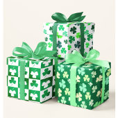 Green Kleeblatt Clover St Patrick's Day Irish Part Geschenkpapier Set