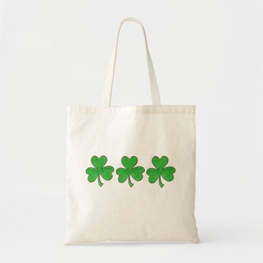Green Kleeblatt Clovers Lucky St. Patrick's Day Tragetasche (Vorne)