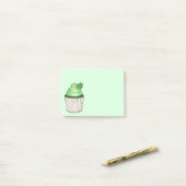 Green Kleeblatt Cupcake St. Patrick's Day Feinschm Post-it Klebezettel (Auf Schreibtisch)