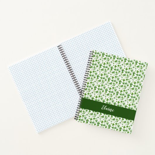 Green Kleeblatt Custom Spiral Notebook Geschenk ir Notizblock (Innenseite)