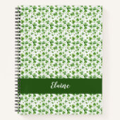 Green Kleeblatt Custom Spiral Notebook Geschenk ir Notizblock (Vorderseite)