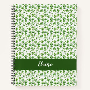 Green Kleeblatt Custom Spiral Notebook Geschenk ir Notizblock