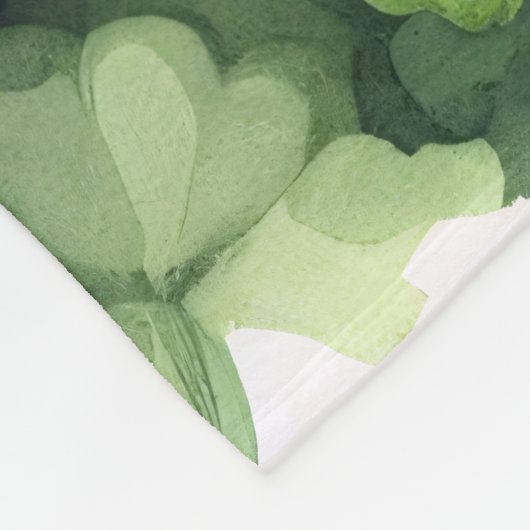 Green Kleeblatt Field (Schwarzer Spitz) Fleecedecke (Ecke)