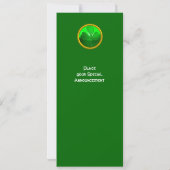GREEN KLEEBLATT GEMSTONE ,ST PATRICK'S DAY PARTY EINLADUNG (Rückseite)