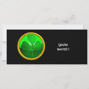 GREEN KLEEBLATT GEMSTONE ,ST PATRICK'S DAY PARTY EINLADUNG