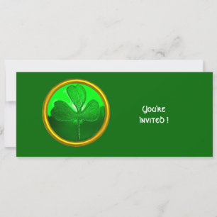 GREEN KLEEBLATT GEMSTONE ,ST PATRICK'S DAY PARTY EINLADUNG