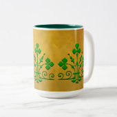 Green Kleeblatt Gothic Icon Kaffee Tasse (VorderseiteRechts)