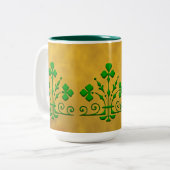 Green Kleeblatt Gothic Icon Kaffee Tasse (Vorderseite Links)