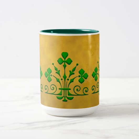 Green Kleeblatt Gothic Icon Kaffee Tasse (Mittel)