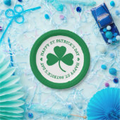 Green Kleeblatt Happy St. Patrick's Day Party Pappteller (Party)
