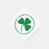Green Kleeblatt Happy St. Patrick's Day Party Serviette (Ecke)