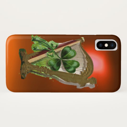 GREEN KLEEBLATT HARP Orange Case-Mate iPhone Hülle (Rückseite (Horizontal))