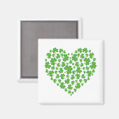 Green Kleeblatt Heart Magnet (Vorderseite/Rückseite)