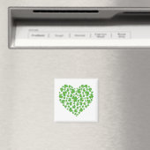 Green Kleeblatt Heart Magnet (In Situ (Geschirrspüler))