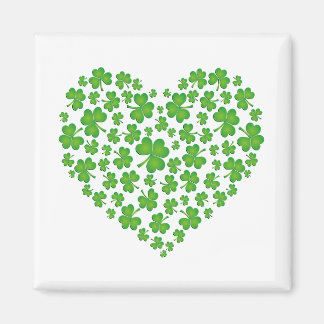 Green Kleeblatt Heart Magnet