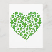 Green Kleeblatt Heart Postkarte (Vorderseite)
