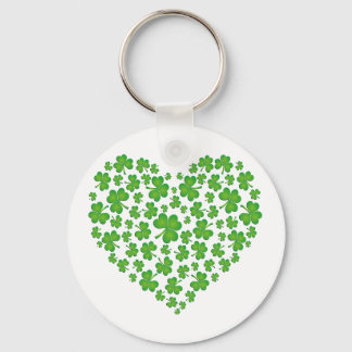 Green Kleeblatt Heart Schlüsselanhänger