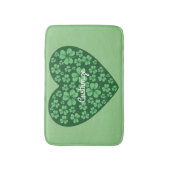 Green Kleeblatt Heart St Patrick's Day Badematte (Vorderseite Vertikal)