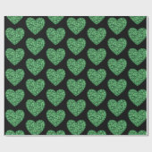 Green Kleeblatt Heart St Patrick's Day Geschenkpapier (Flach)