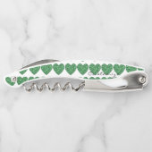 Green Kleeblatt Heart St Patrick's Day Kellnermesser (Rückseite)