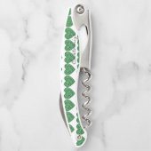 Green Kleeblatt Heart St Patrick's Day Kellnermesser (Rückseite)