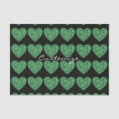 Green Kleeblatt Heart St Patrick's Day Seidenpapier (Vorderseite)