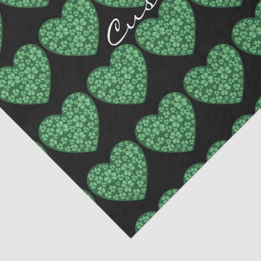 Green Kleeblatt Heart St Patrick's Day Seidenpapier (Ausschnitt)