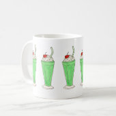 Green Kleeblatt Ice Cream Shake St. Patrick's Tass Kaffeetasse (Vorderseite Links)